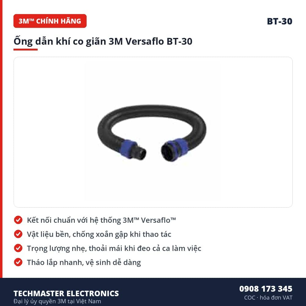 ong-dan-khi-co-gian-3m-versaflo-bt-30-dac-diem-coc Ống dẫn khí co giãn 3M Versaflo BT-30 – đặc điểm & thông số chính